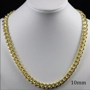 NEW MEN GOLD LINK CHAIN FLASHY NECKLACE